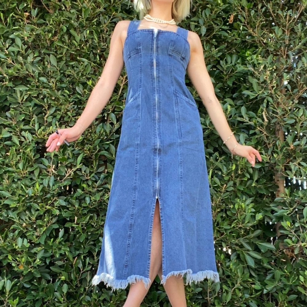 SNIDEL Denim Zip Dress